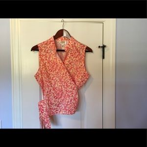 Talbots sleeveless wrap shirt size 12